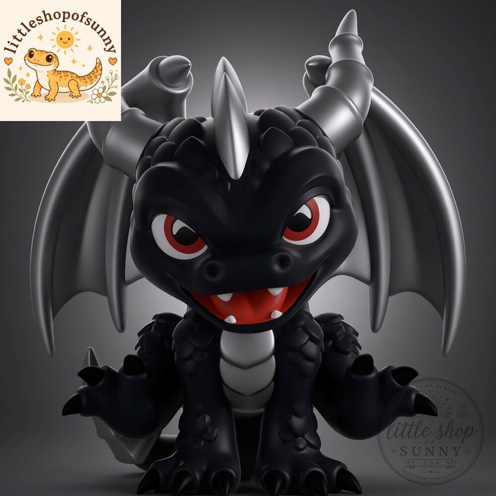 Dark Spyro Chrome Variant Vinyl Figure from the Skylanders x Youtooz Collection