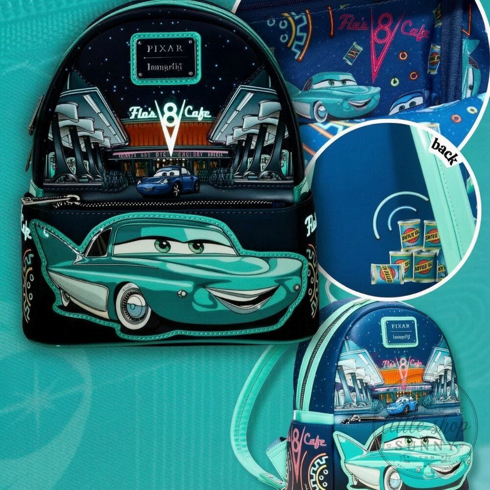 Loungefly Disney Pixar Cars Flo's Cafe mini backpack