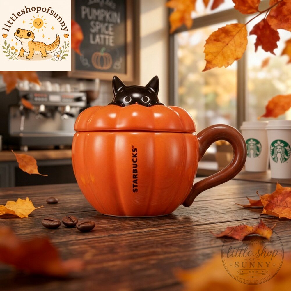 Starbucks Halloween Pumpkin Black Cat 2026
