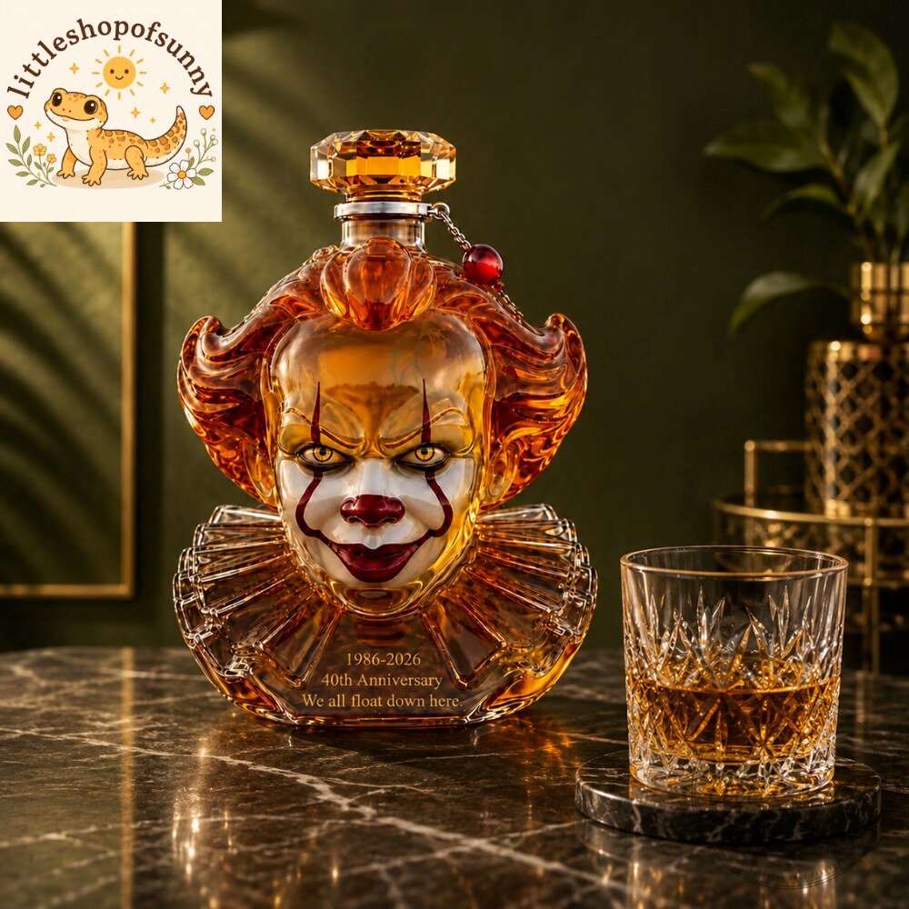 Stephen King IT Pennywise 40th Anniversary Whiskey Bottle