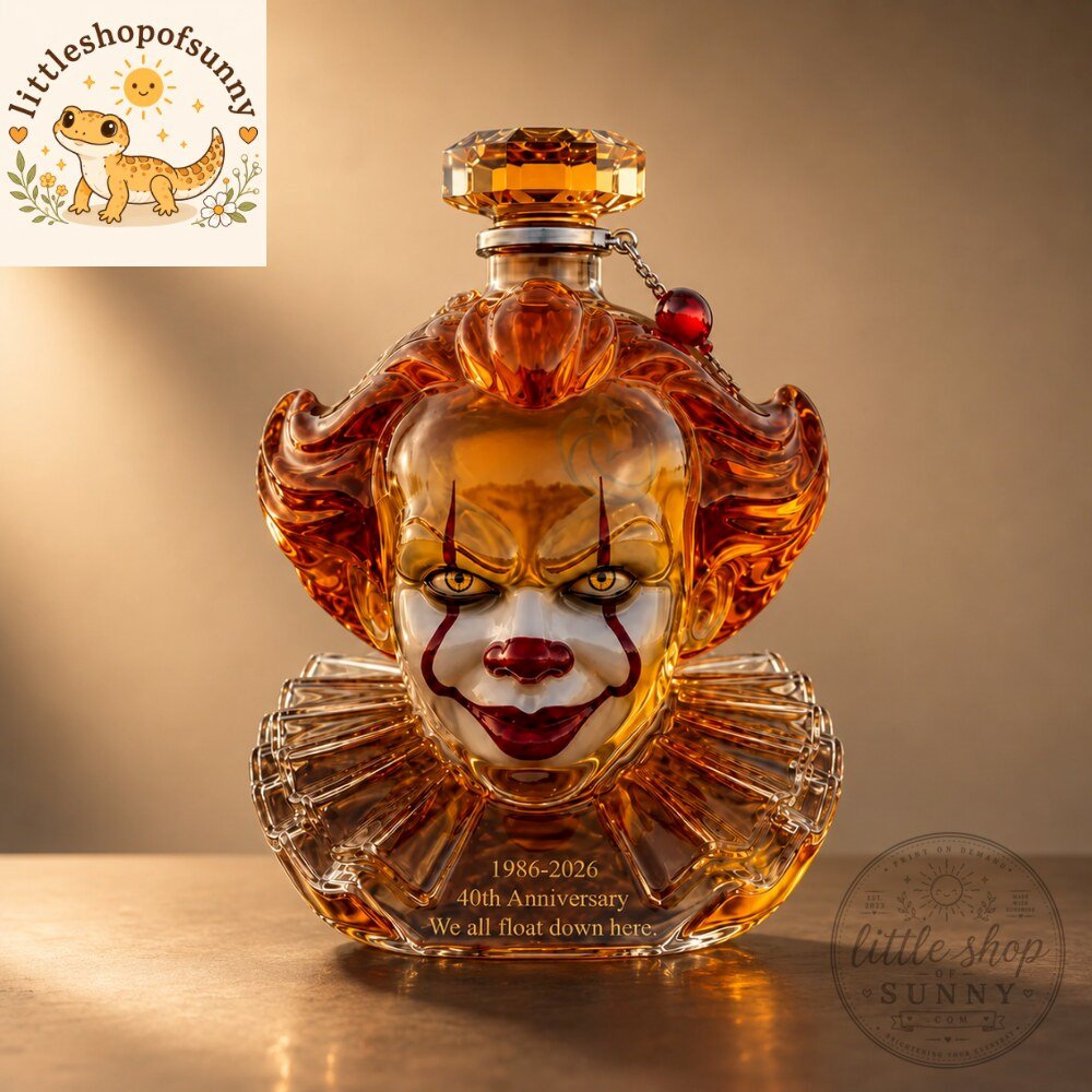 Stephen King IT Pennywise 40th Anniversary Whiskey Bottle 3 Stephen King IT Pennywise 40th Anniversary Whiskey Bottle