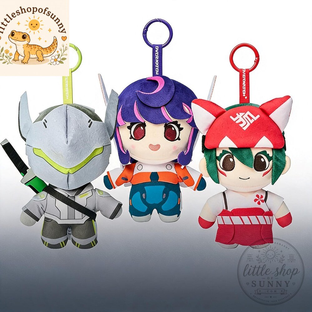 Overwatch Plush Keychain Genji Juno Kiriko Collectible Toys